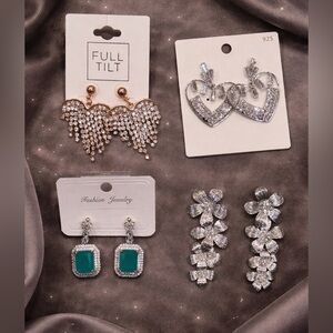 Set up for gold & silver dangle earrings all brand, new great quality .925 posts